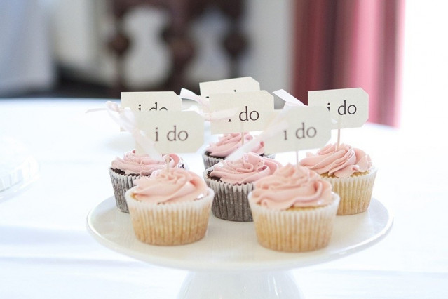 cupcakes met I do vlaggetjes