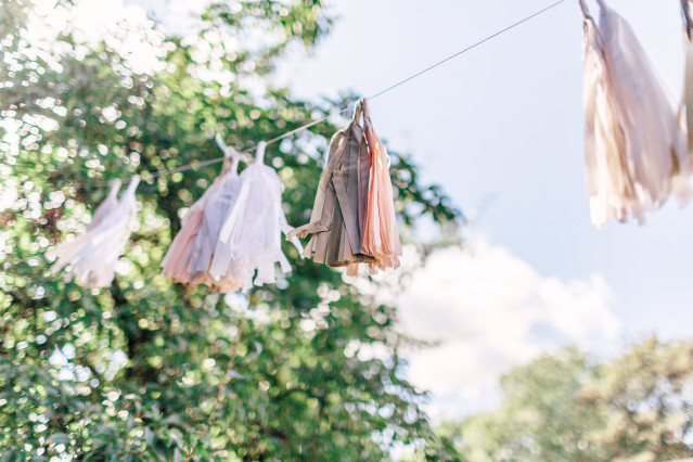 Deko für eine Festivalhochzeit