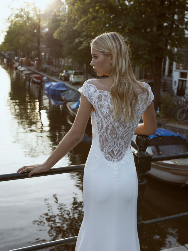 Le Chic korte jurk gebreid roze