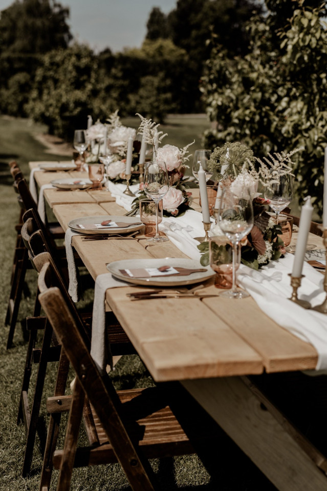 Tischdeko für die Hochzeit
